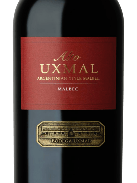 Bodega Uxmal, Alto Malbec 2017 bottle — my own photo, 2020.01