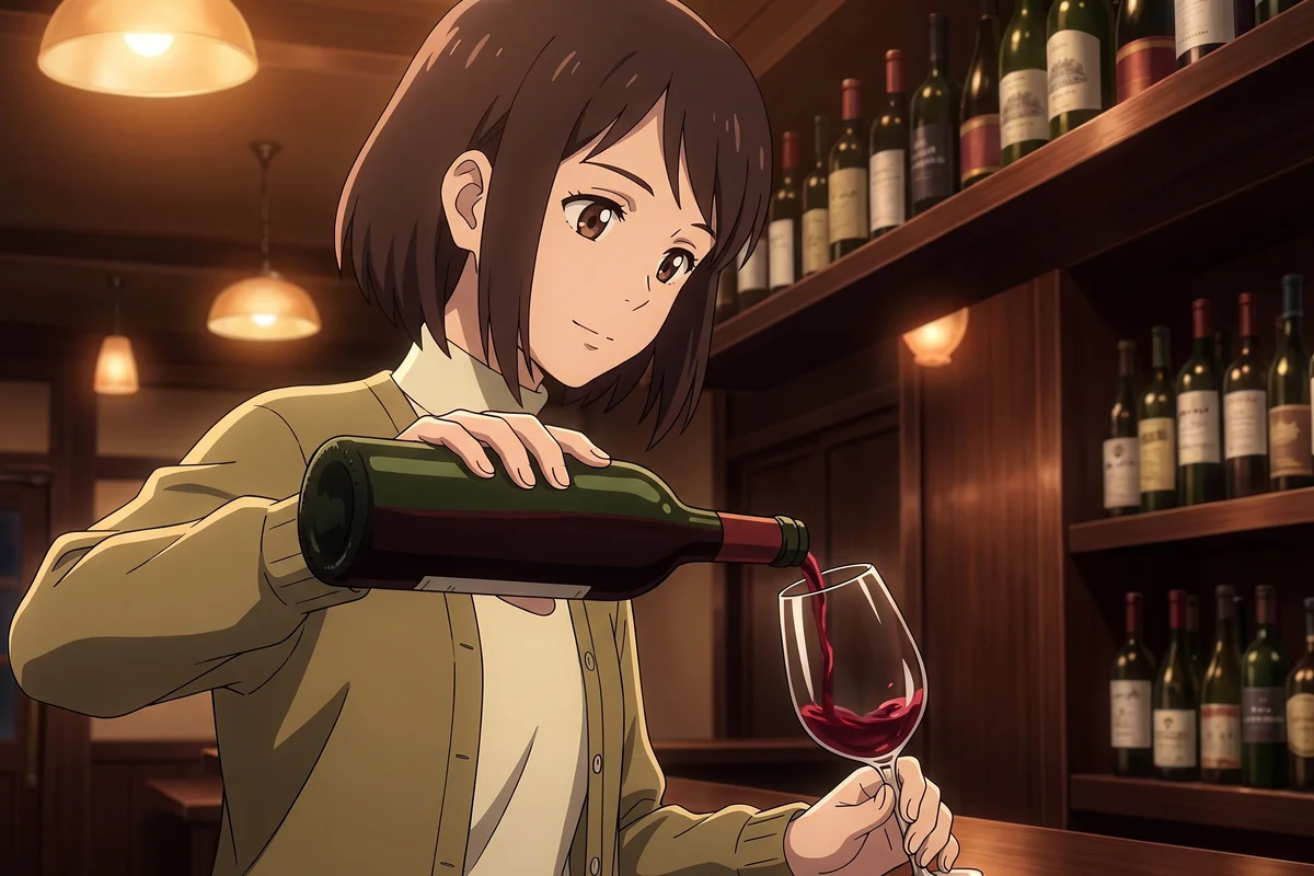 Haru — Pouring a glass