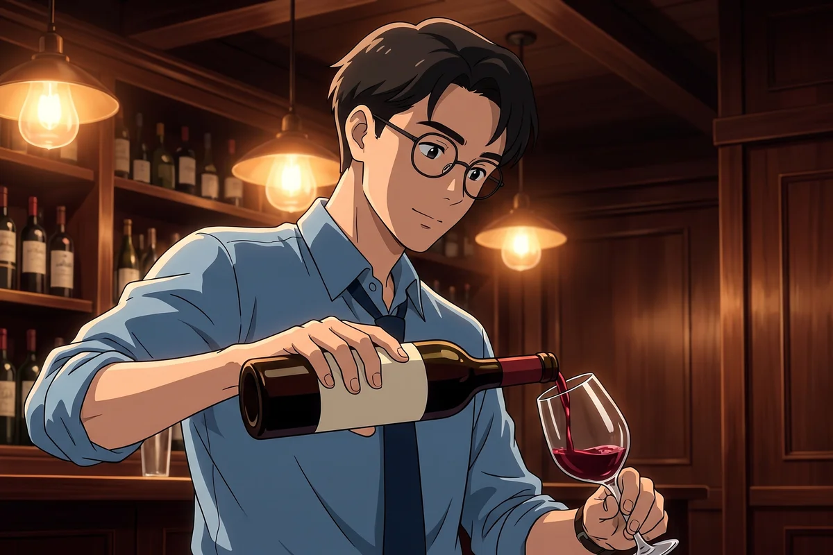 Minjae — Pouring a glass