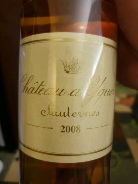 Château d'Yquem 2008 bottle — my own photo, 2019.12