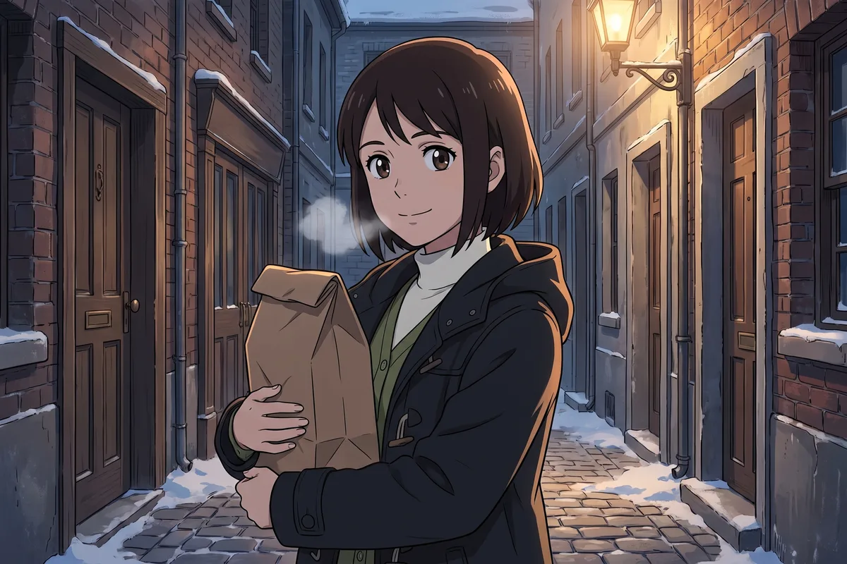 하루 — 올해 마지막 영업일 저녁, 마트 봉투를 품에 안은 하루가 골목 입구에서 하얀 입김을 내며 웃었다.