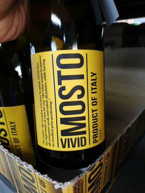 Vivid, Mosto (NV) bottle — my own photo, 2019.12